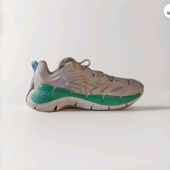 Reebok Zig Kinetica 2 mens sneakers shoes Pure Grey Future Teal Lace Up size 13 - Picture 1 of 10